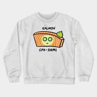 Salmon Spa-shimi With Cucumbers and Face Mask Crewneck Sweatshirt